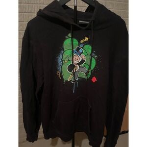 Monopoly The Fast Dealing Property Trading Game Hoodie  Graphic Print‎ Size M